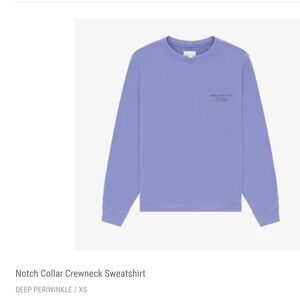 AIME LEON DORE - Notch Collar Crewneck Sweatshirt 'Deep Periwinkle'